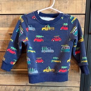 Little Sleepies Navy Christmas print Sweatshirt